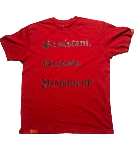 P BRANDED "3P" Tee - Red