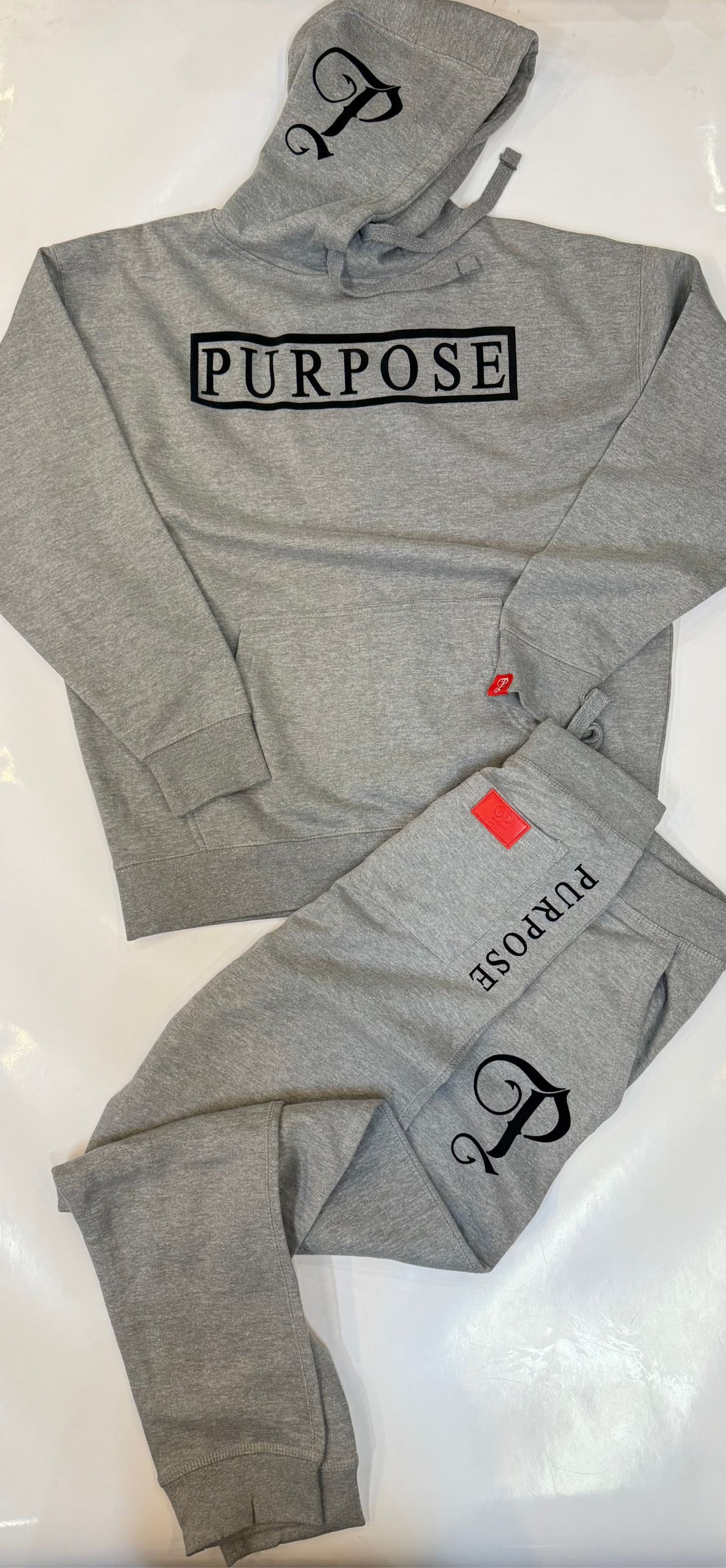 P BRANDED "Purpose" Full Outfit Design '25 - Grey / Black Print