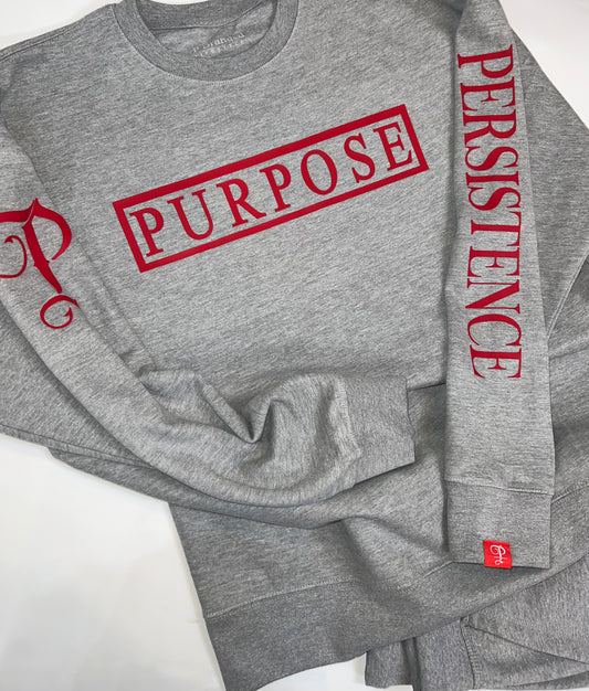 P BRANDED "Purpose" Full Outfit Design '25 - Grey / Red Print