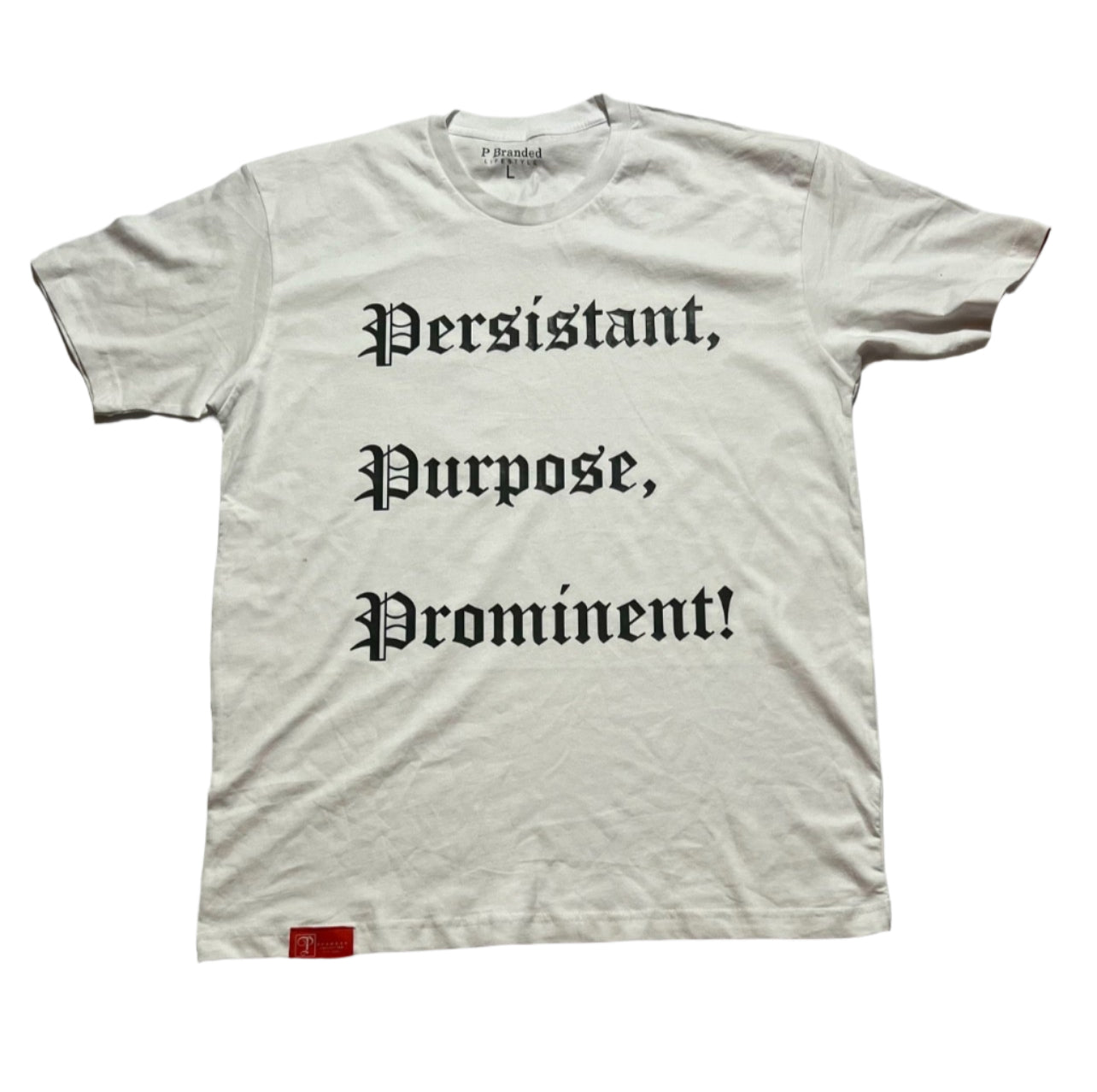 P BRANDED "3P" Tee - White