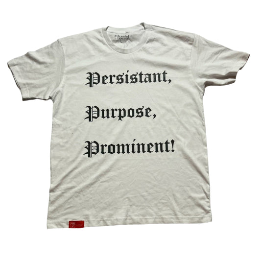 P BRANDED "3P" Tee - White