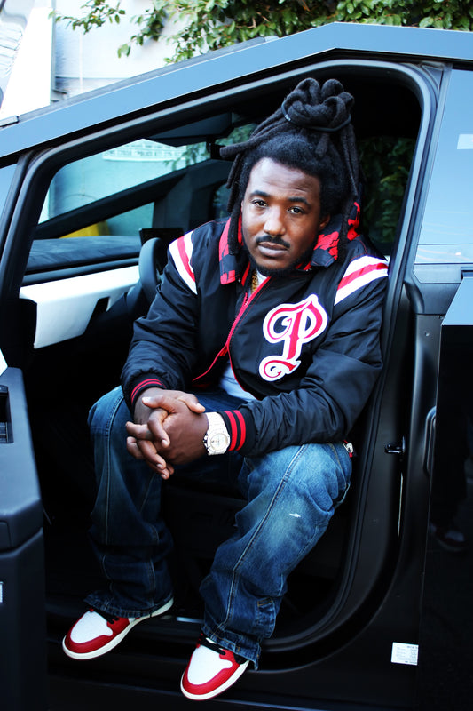 P Branded x Mozzy Exclusive Reversible Varsity Jacket