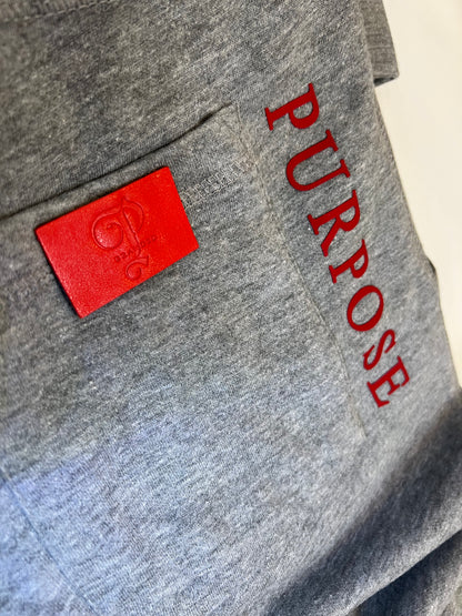 P BRANDED "Purpose" Full Outfit Design '25 - Grey / Red Print