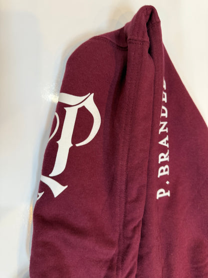 P BRANDED "Prominent" Rosé Hoodie - Burgundy