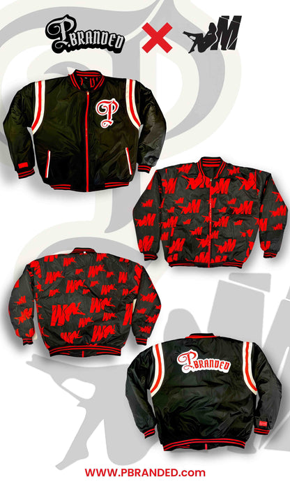 P Branded x Mozzy Exclusive Reversible Varsity Jacket